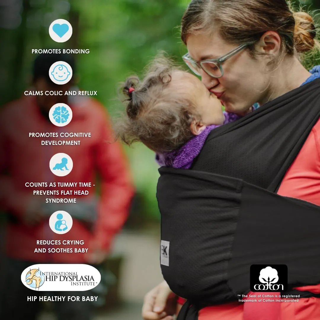 Breeze Baby K'tan Baby Carrier, #1 Easy Pre-Wrapped Baby Sling Gift | Breathable 100% Cotton Mesh | Hands Free Wrap for Infants | No Rings Or Buckles | Newborn to Toddler up to 35lb (See Size Chart)
