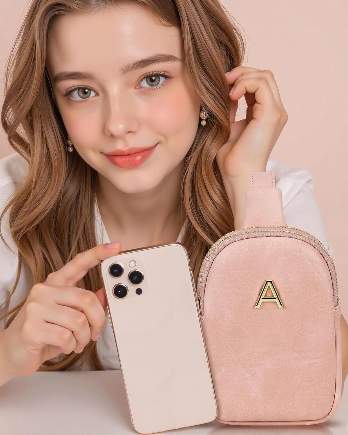 Bridesmaid Flower Girl Gifts, Monogram Crossbody Purse for 8 9 10 11 12 13 14 15 16 Years Old Girls, Mini Sling Bag Crossbody, Cool Stuff for Teen Girls, Teachers Gifts, Stylish Trendy Stuff