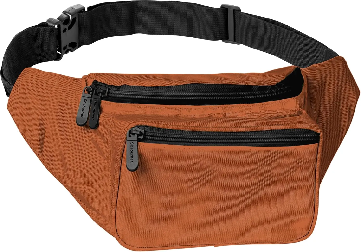 Brown Fanny Pack Belt bag - Crossbody Waist Bag for Men or Women - Hands-Free, Waterproof Large Bumbag for Hiking, Running, and Travel