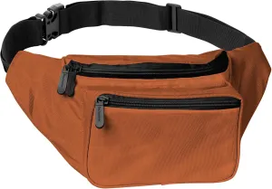 Brown Fanny Pack Belt bag - Crossbody Waist Bag for Men or Women - Hands-Free, Waterproof Large Bumbag for Hiking, Running, and Travel