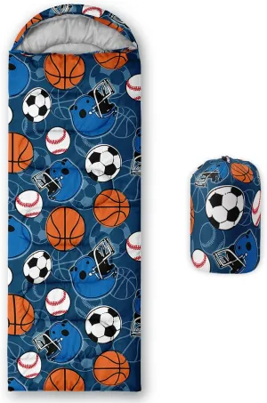 BSNTHO Sports Ball Camping Sleeping Bags,3 Season Warm & Cool Weather,Lightweight,Waterproof Sleeping Bags for Adults & Kids,Traveling,and Outdoors,Camping Gear Equipment,31x90inch
