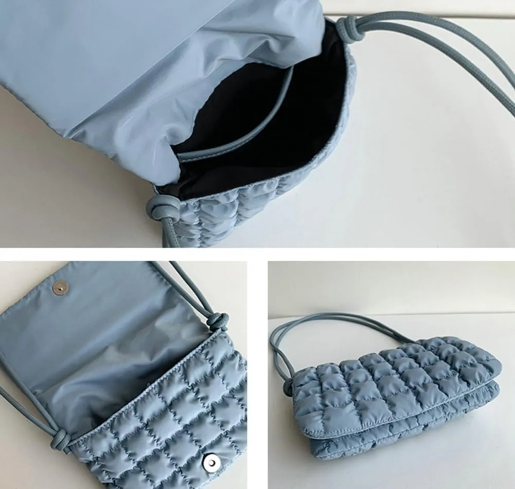 Bubble Purses for Women Puffer Crossbody Bags for Women Lightweight Satchel Bag Small Handbag Cloud Bag for Dating Work