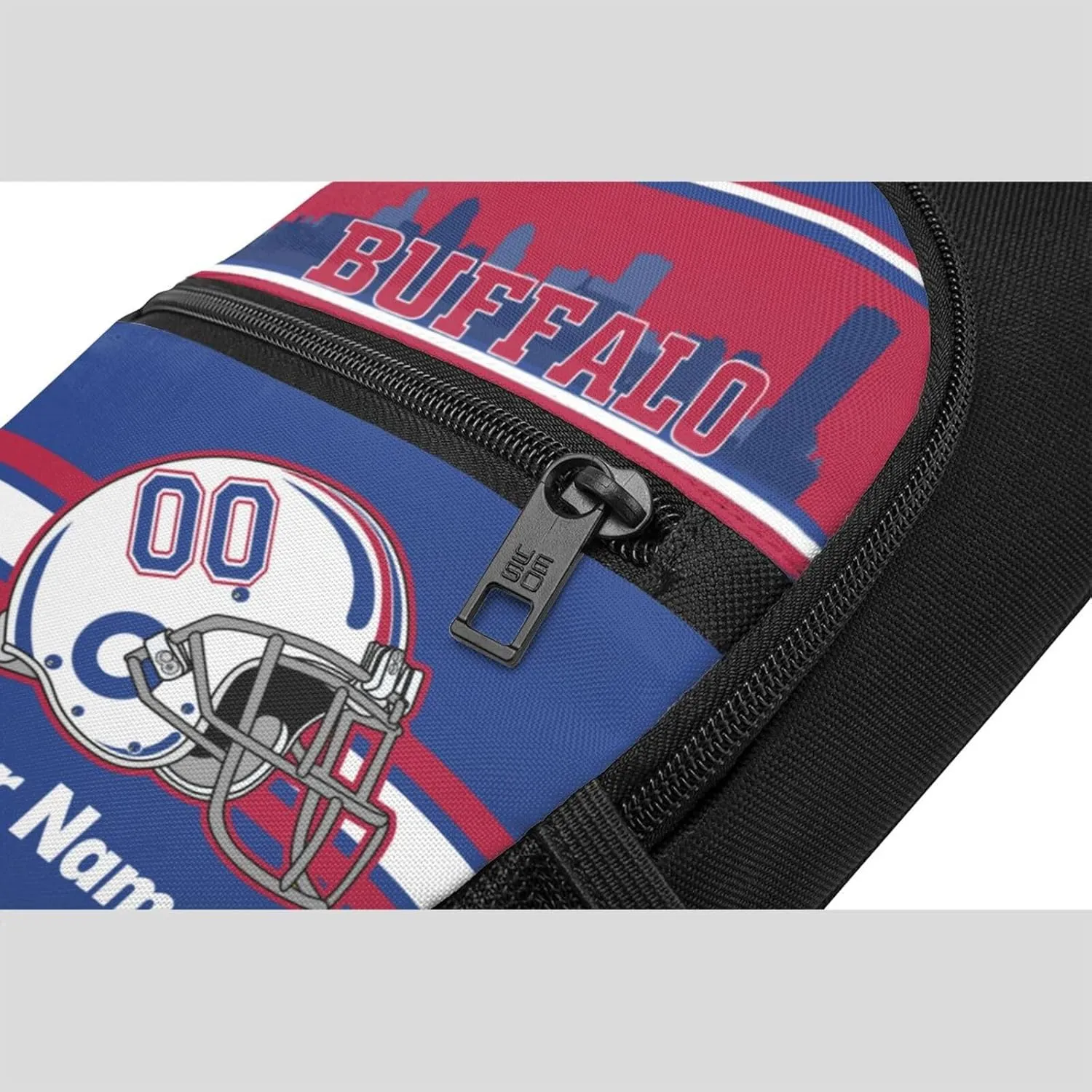 Bufallo Sling Bag,Custom Crossbody Sling Backpack With Name And Number,Personalized Cross Chest Bags,Sling Shoulder Backpack Daypack For Men Women Travel Outdoor