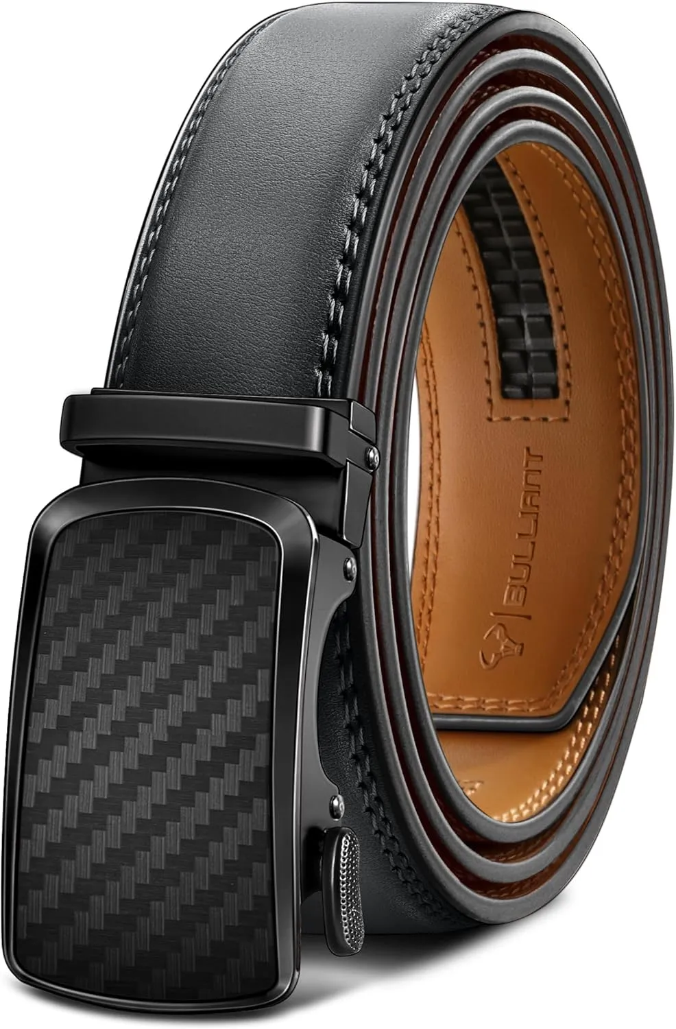BULLIANT Men's Belt,Brand Ratchet Belt Of Genuine Leather For Gift Men Dress,Size Customized