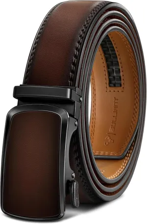 BULLIANT Men's Belt,Brand Ratchet Belt Of Genuine Leather For Gift Men Dress,Size Customized