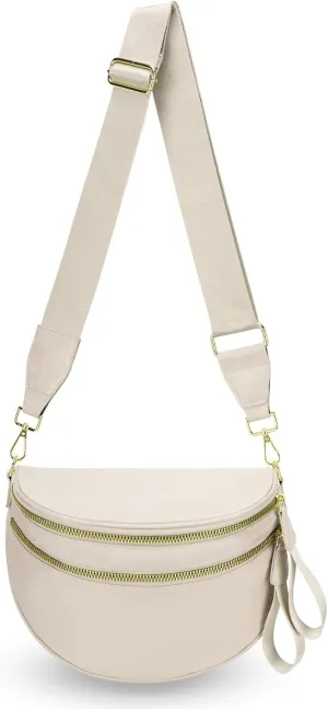 Bum Bags for Women Crossbody,Nylon Checkered Crossbody Bag Black and White Checkered Purse Oversized Slouchy Belt Bag