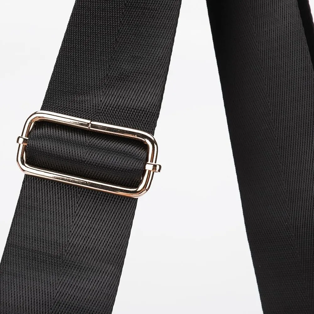 Bum Bags for Women Crossbody,Nylon Checkered Crossbody Bag Black and White Checkered Purse Oversized Slouchy Belt Bag