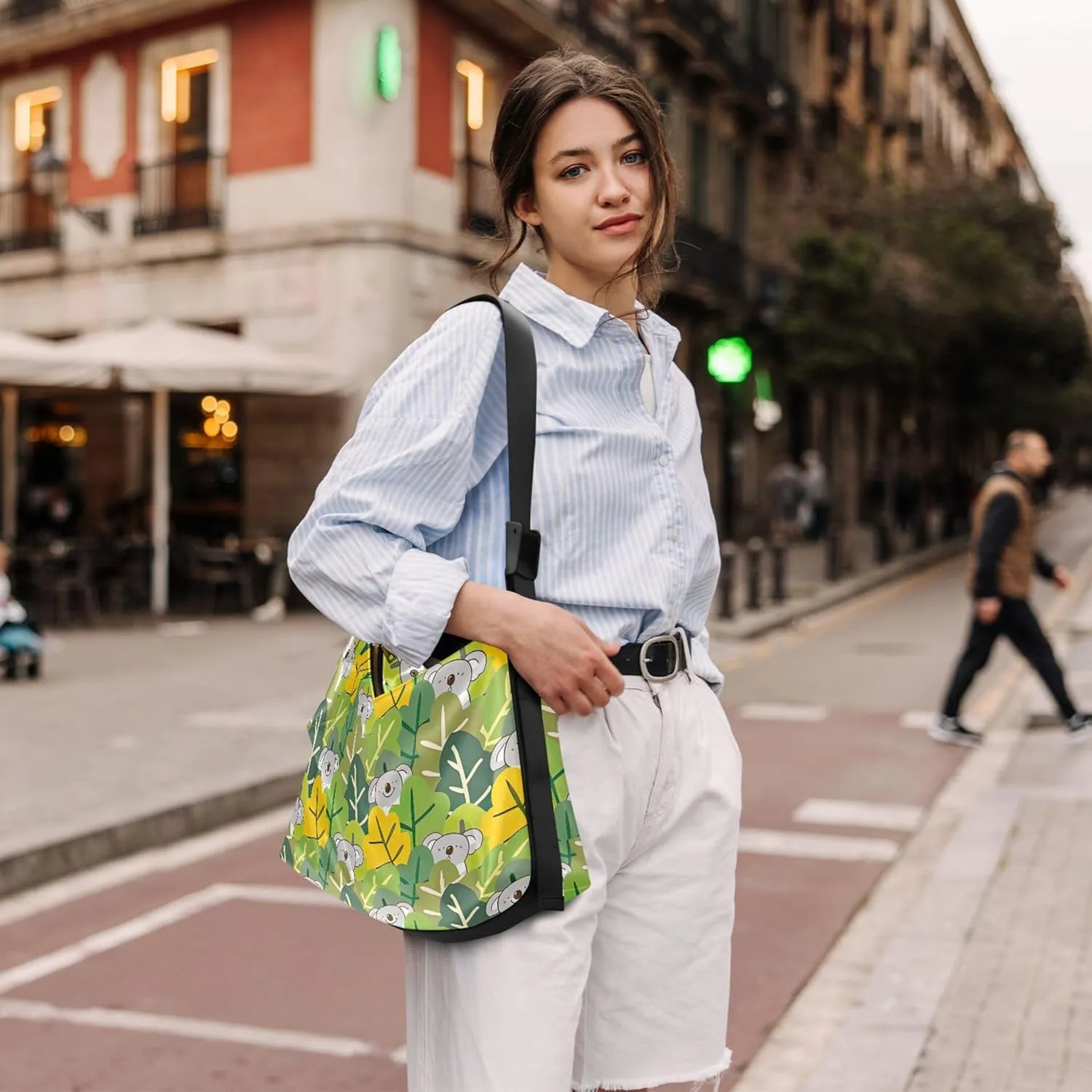 Bunny Butterfly Peonies Rabbit Print Soft PU Leather Hobo Bags Cross Body Men Bag Animal Print Women Purse