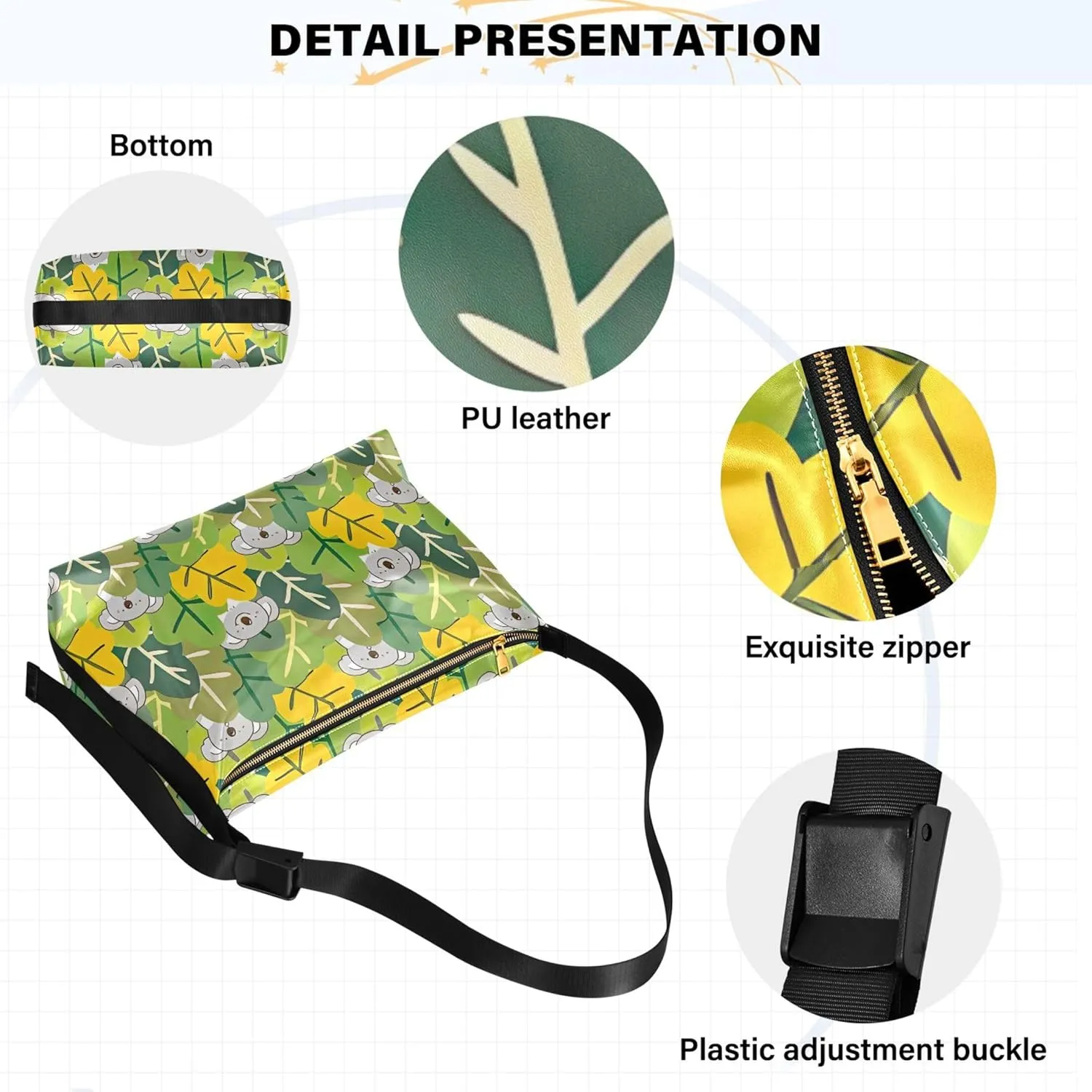 Bunny Butterfly Peonies Rabbit Print Soft PU Leather Hobo Bags Cross Body Men Bag Animal Print Women Purse