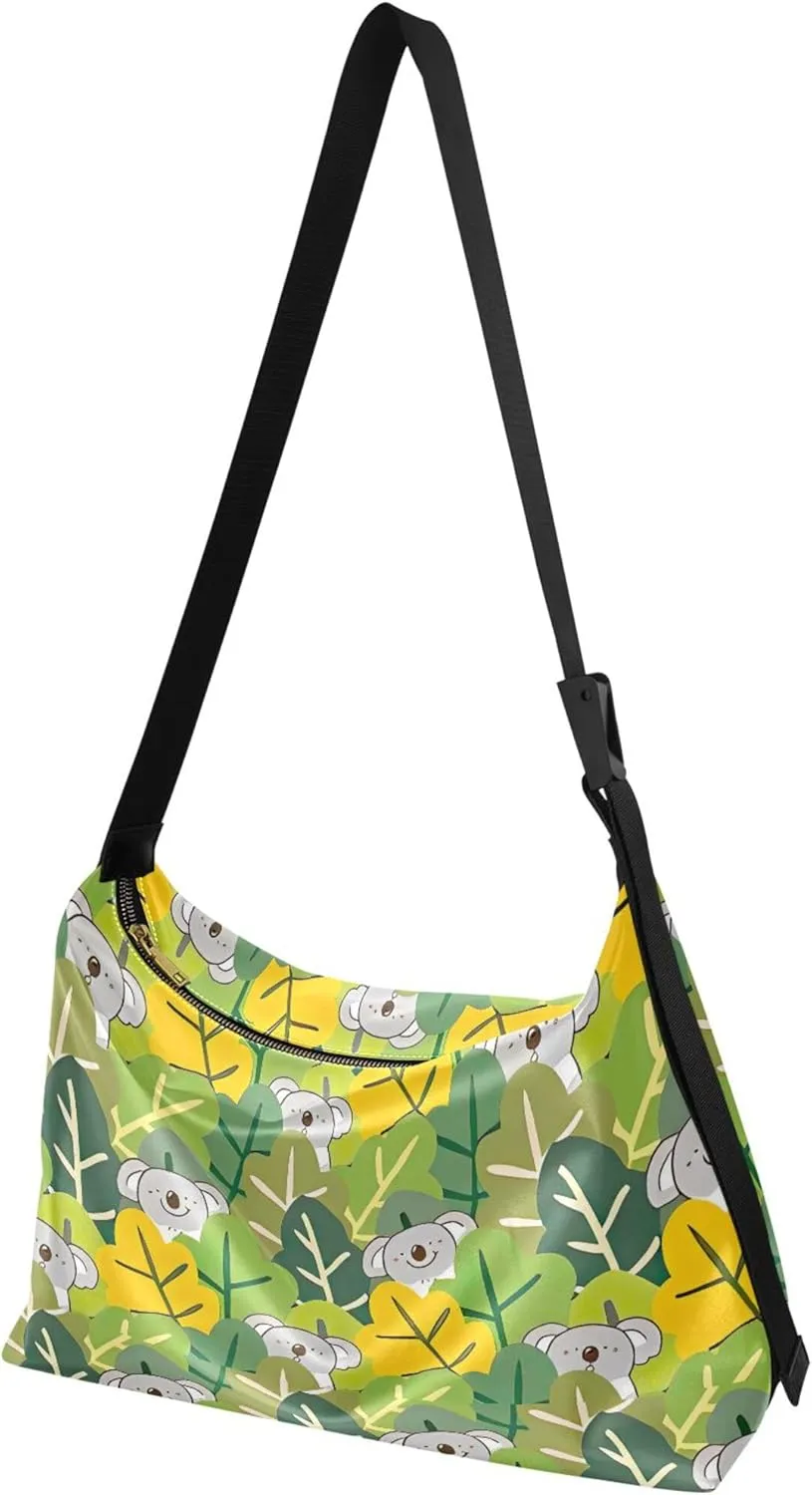 Bunny Butterfly Peonies Rabbit Print Soft PU Leather Hobo Bags Cross Body Men Bag Animal Print Women Purse