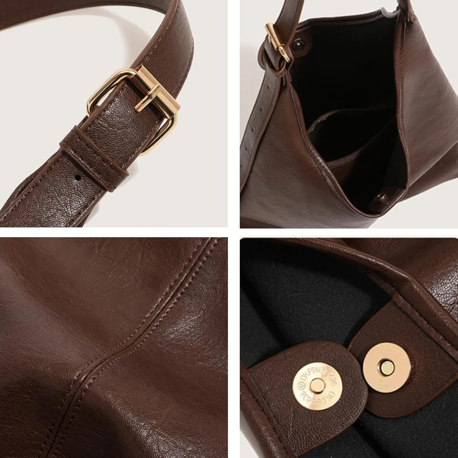 Burgundy Purse Vintage Shoulder Bag Unique Tote Purses for Women Fashion Hobo Hand Bag Womens Crescent Slouchy Bags
