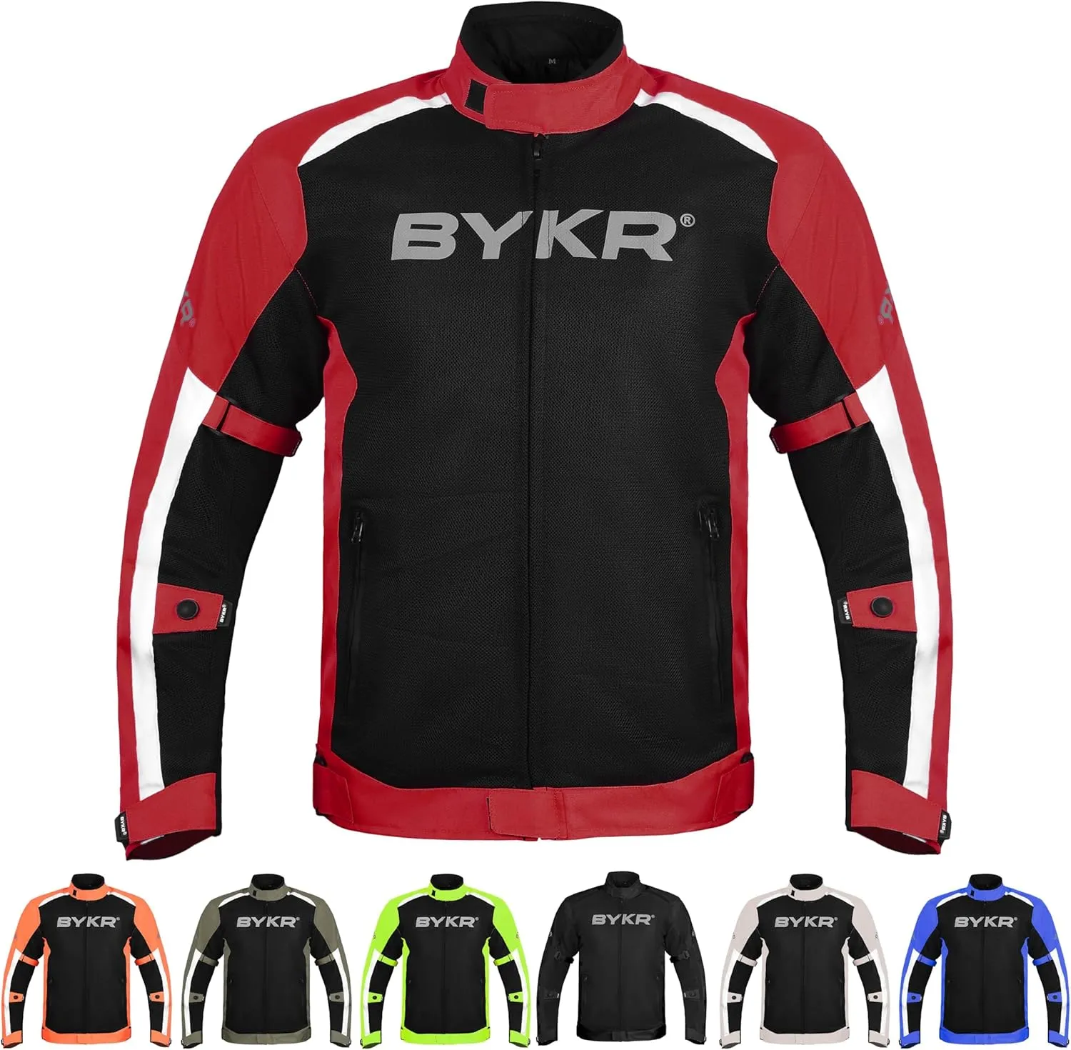BYKR Mesh Motorcycle Jacket For Men Dual Sports Adventure Breathable Riding Protective Motorbike Jackets Enduro CE Armored