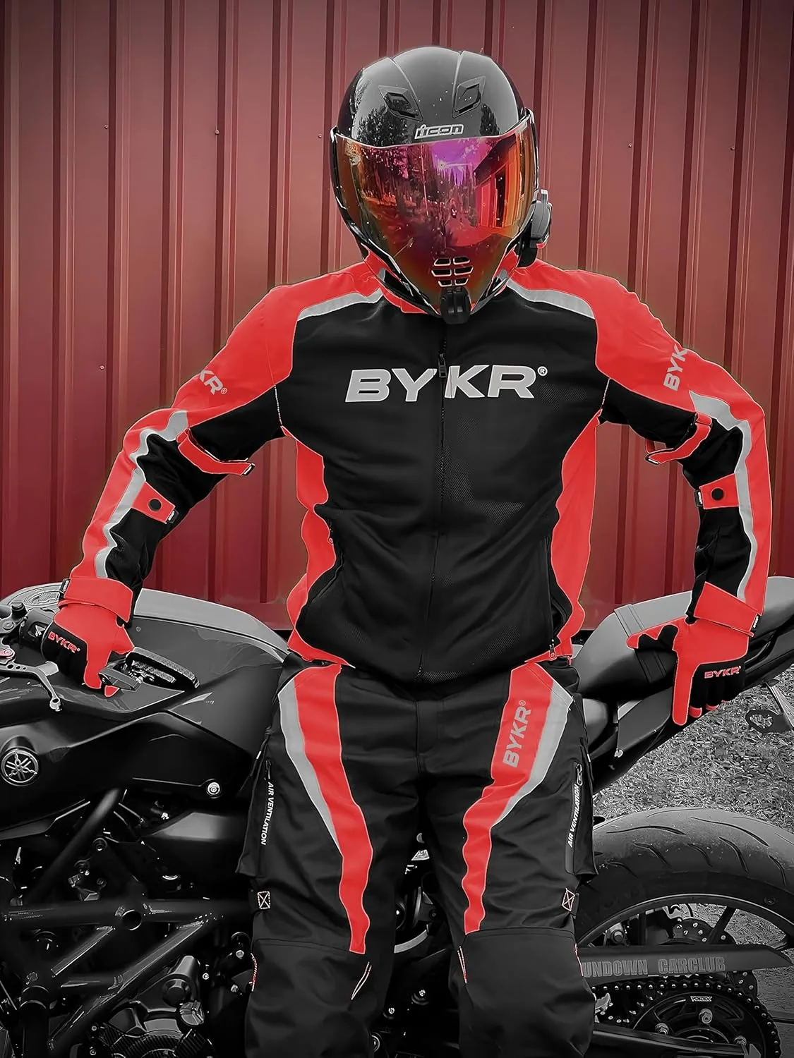 BYKR Mesh Motorcycle Jacket For Men Dual Sports Adventure Breathable Riding Protective Motorbike Jackets Enduro CE Armored