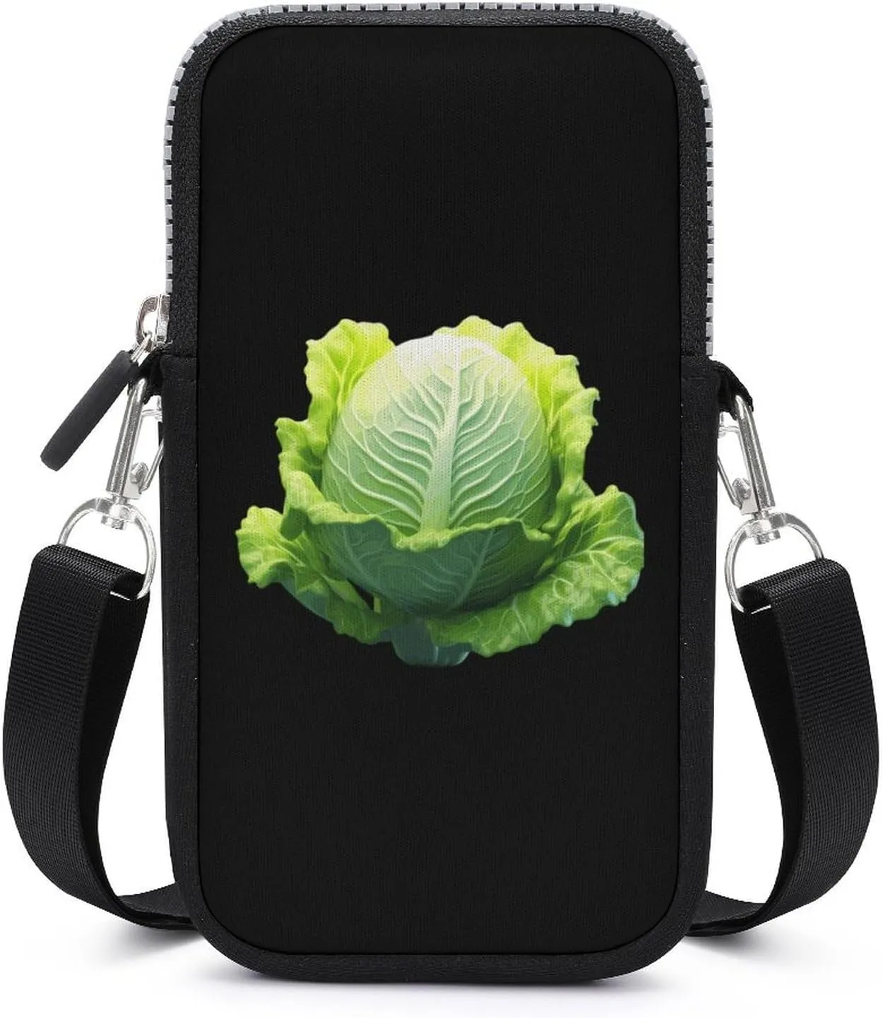 Cabbage Crossbody Phone Bag Portable Cellphone Purse Card Holder Wallet Shoulder Bag