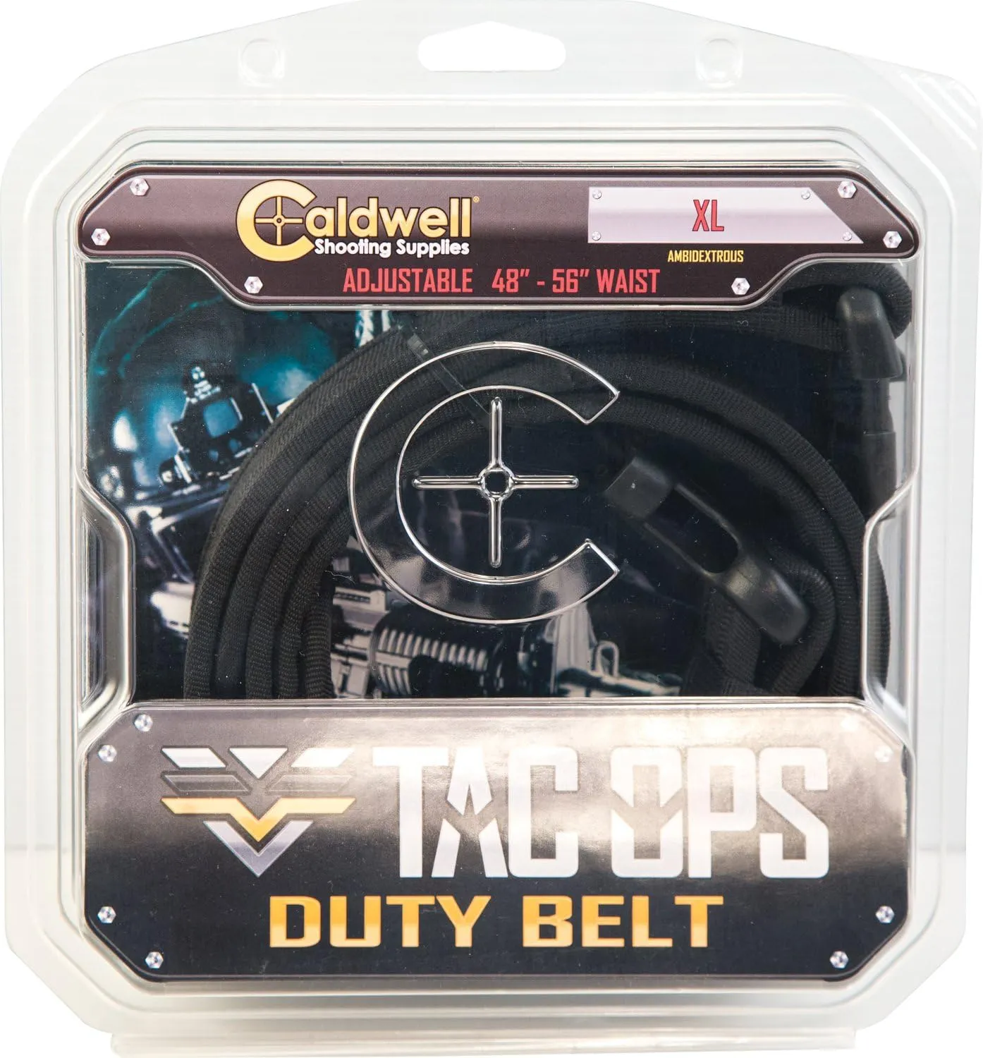 Caldwell Tac Ops Adjustable Duty Belt with Sturdy Construction, Heavy Duty Buckle System for Tactical Carry, CCW Competition
