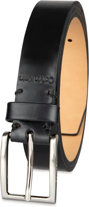 Calvin Klein Men's Modern Dress Minimalist Belt with Classic Harness Buckle