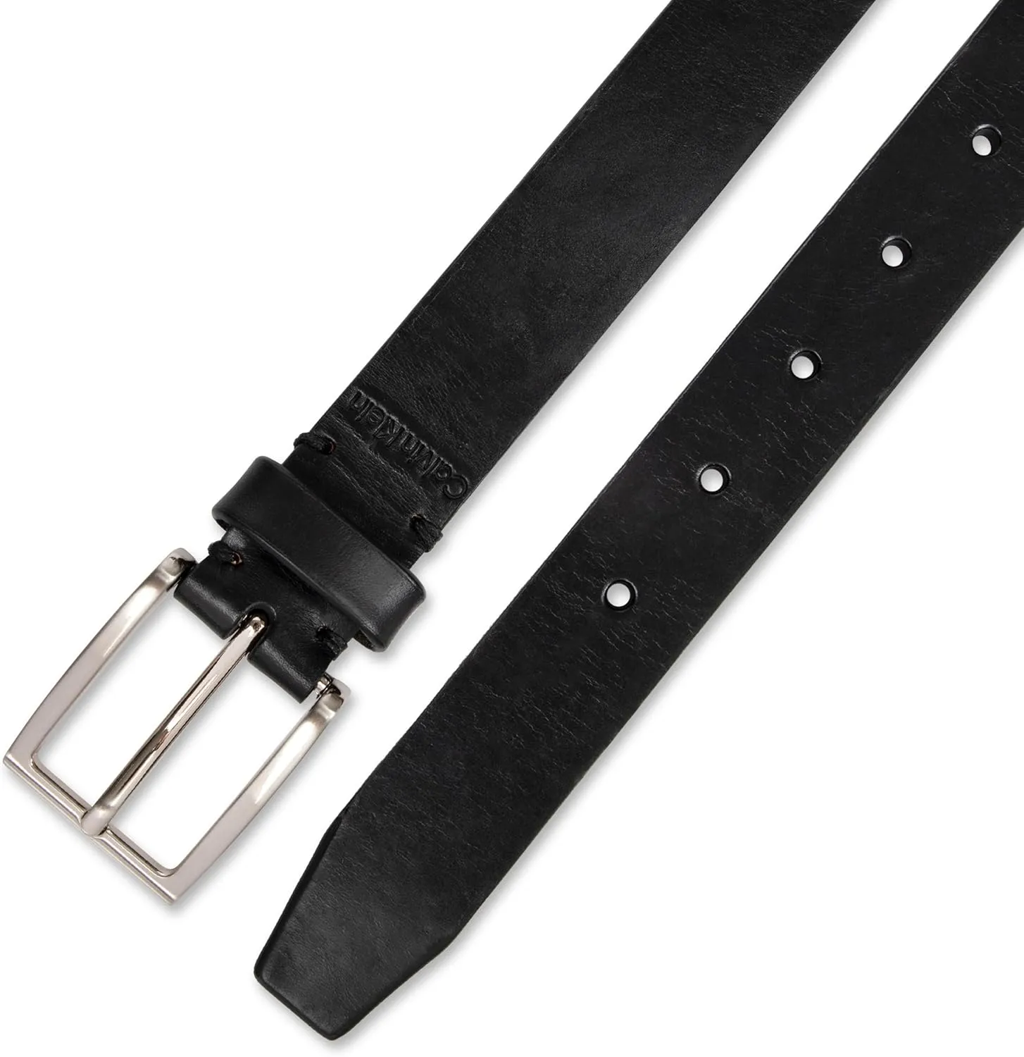 Calvin Klein Men's Modern Dress Minimalist Belt with Classic Harness Buckle