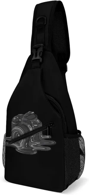 Camera Melt Fashion Sling Bag Shoulder Chest Crossbody Bags for Women Men Backpack Daypack Travel Hiking