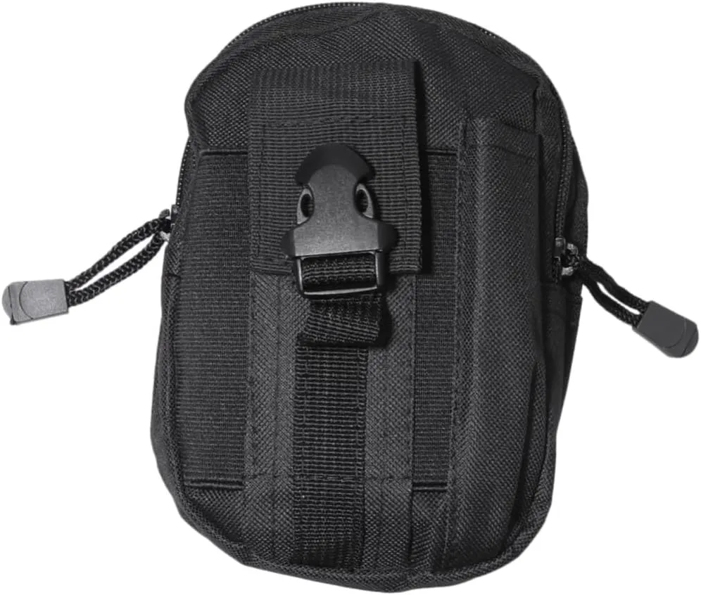 Camouflage Waist Pouch Multifunctional Storage Bag for Outdoor Sports Black Features Main Compartment Internal Pockets for Phone Essentials