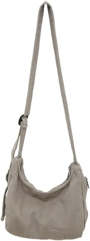 Canvas Crossbody Purses for Women Slouchy Shoulder Bag Casual Travel Bag Satchel Bag Hobo Bag Purses Holiday Outdoor