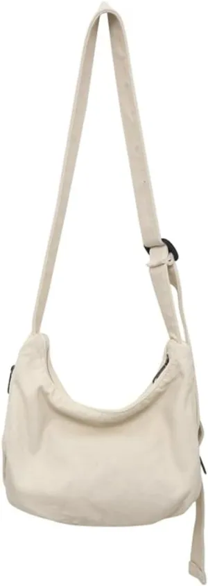 Canvas Crossbody Purses for Women Slouchy Shoulder Bag Casual Travel Bag Satchel Bag Hobo Bag Purses Holiday Outdoor