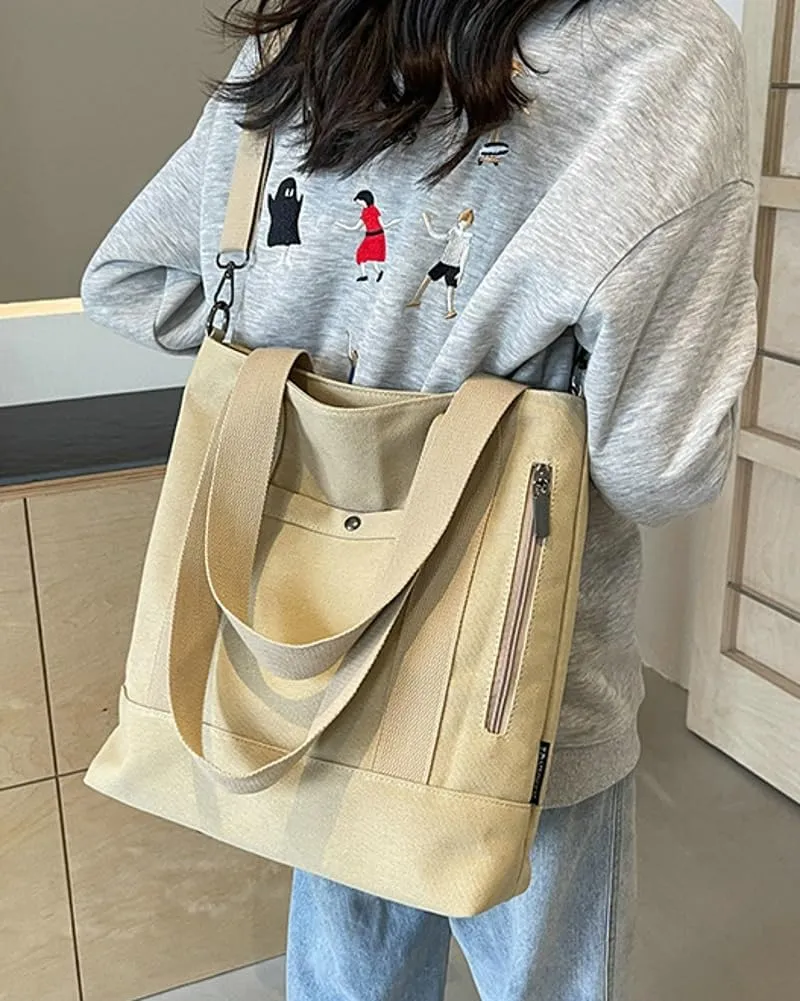 Canvas Shoulder Bag for Women Men Retro Crossbody Bag Hobo Bags Slouchy Tote Bag Casual Handbag Purse