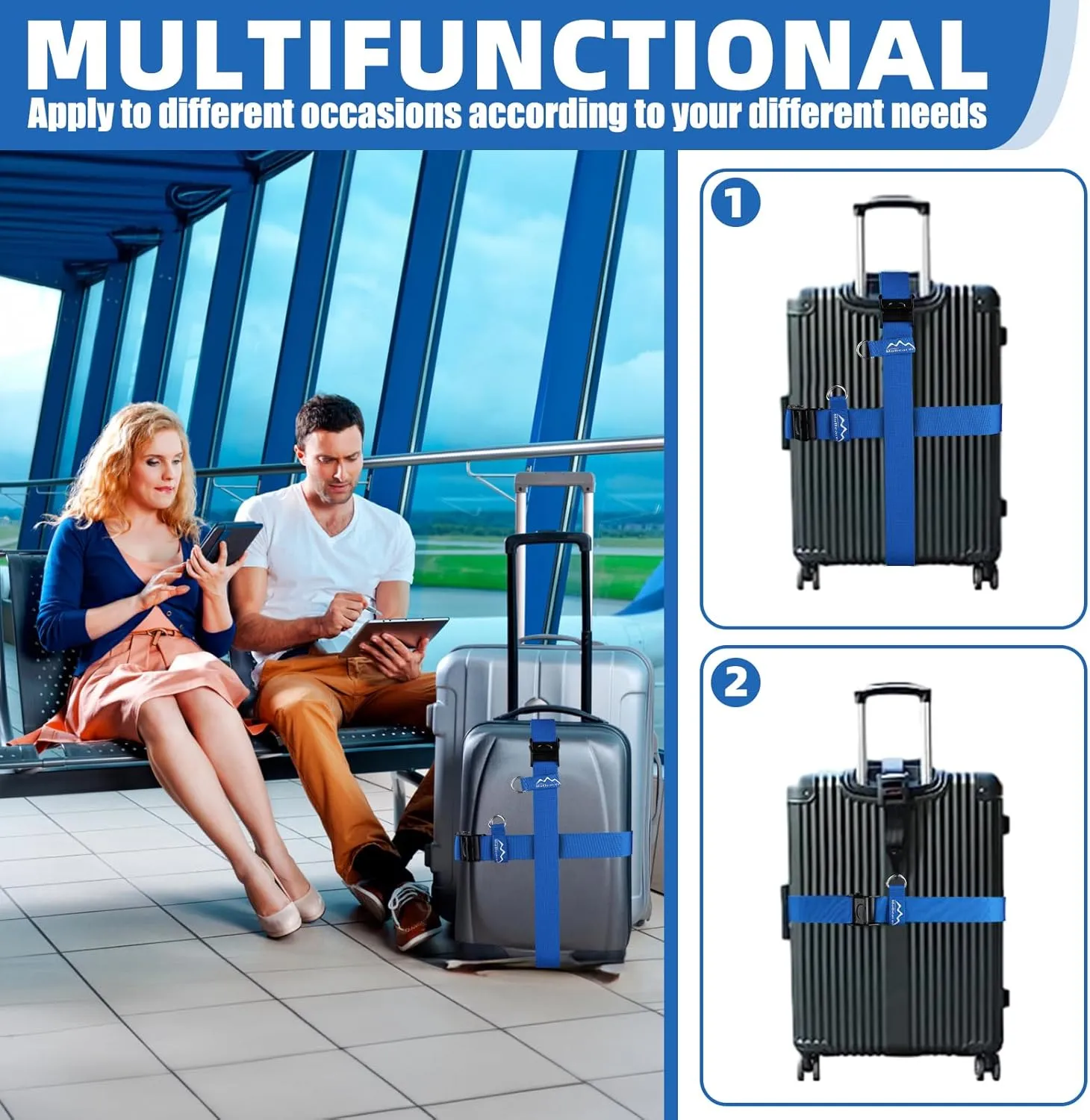 Car Seat Travel Belt to Suitcase,Car Seat Travel Strap to Convert Kid Car Seat and Carry-on Luggage into an Airport Car Seat Stroller,Safe Travel Solution for Transport