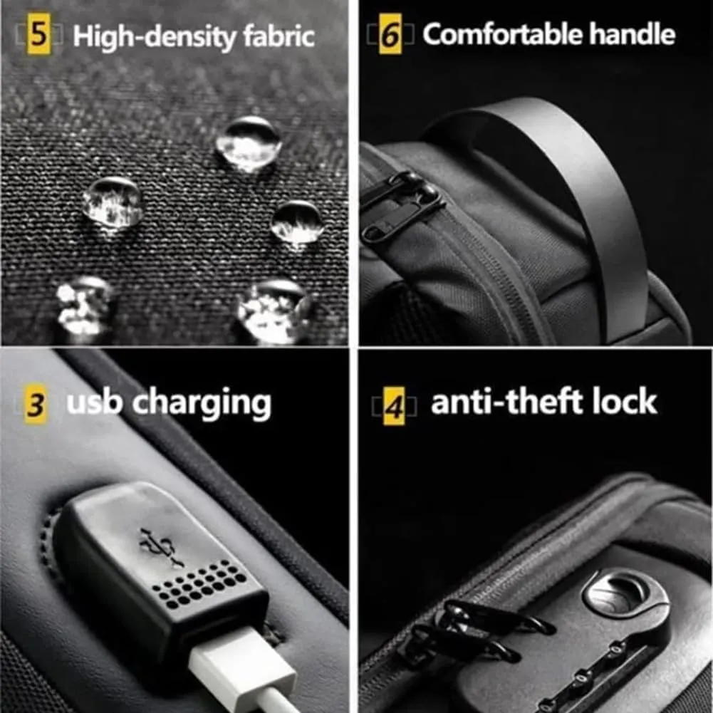 Carbon Fiber Streamline Anti-theft Sling Bag,Fashion New Carbon Fiber Streamline Anti-Theft Sling Bag