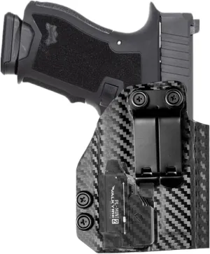 Carbon Fibre Kydex IWB Holster for PSA Dagger Compact Taurus G2C G3C G3 Sig Sauer P365 X-Macro with Olight PL mini 2 Valkyrie 600 Lumens Light