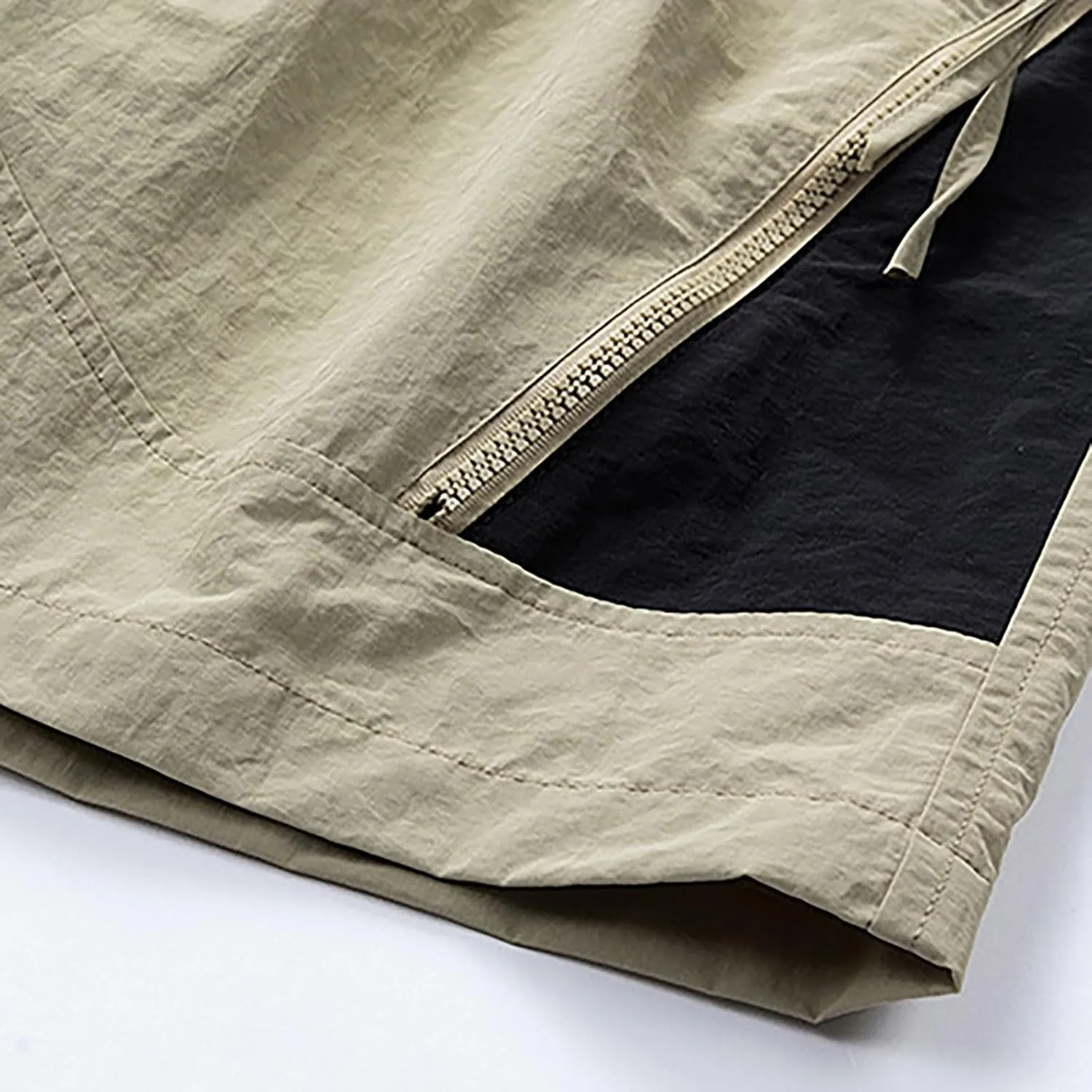 Cargo Shorts for Men Stretch Waist Casual Loose Drawstring Quick Dry Hiking Tactical Outdoor Work Shorts Summer 2025