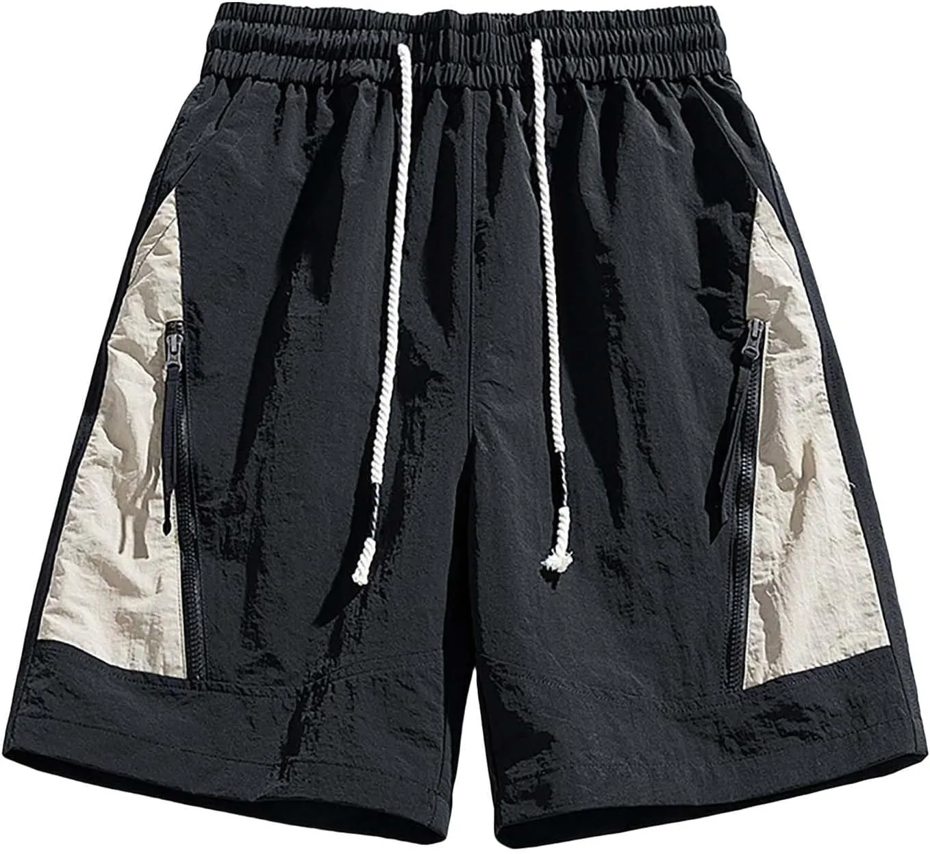 Cargo Shorts for Men Stretch Waist Casual Loose Drawstring Quick Dry Hiking Tactical Outdoor Work Shorts Summer 2025