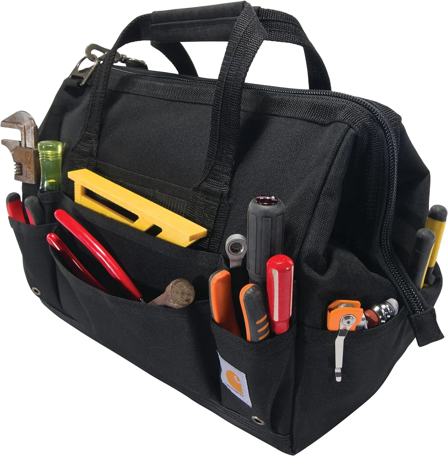 Carhartt Onsite Tool Bag, Durable Water-Resistant, Tool Storage Bag, Heavyweight, 16-Inch 30 Pocket, Black