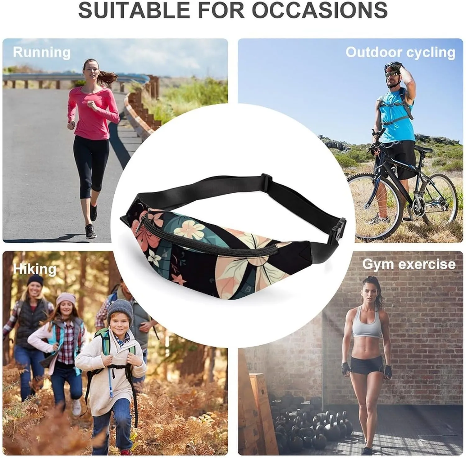 Cartoon Windmill Fanny Pack for Women Men Waist Bag Waterproof Belt Bag with Adjustable Strap