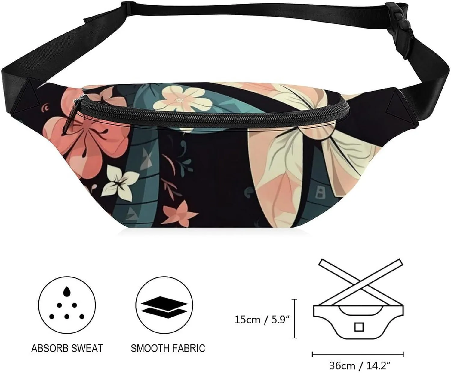 Cartoon Windmill Fanny Pack for Women Men Waist Bag Waterproof Belt Bag with Adjustable Strap