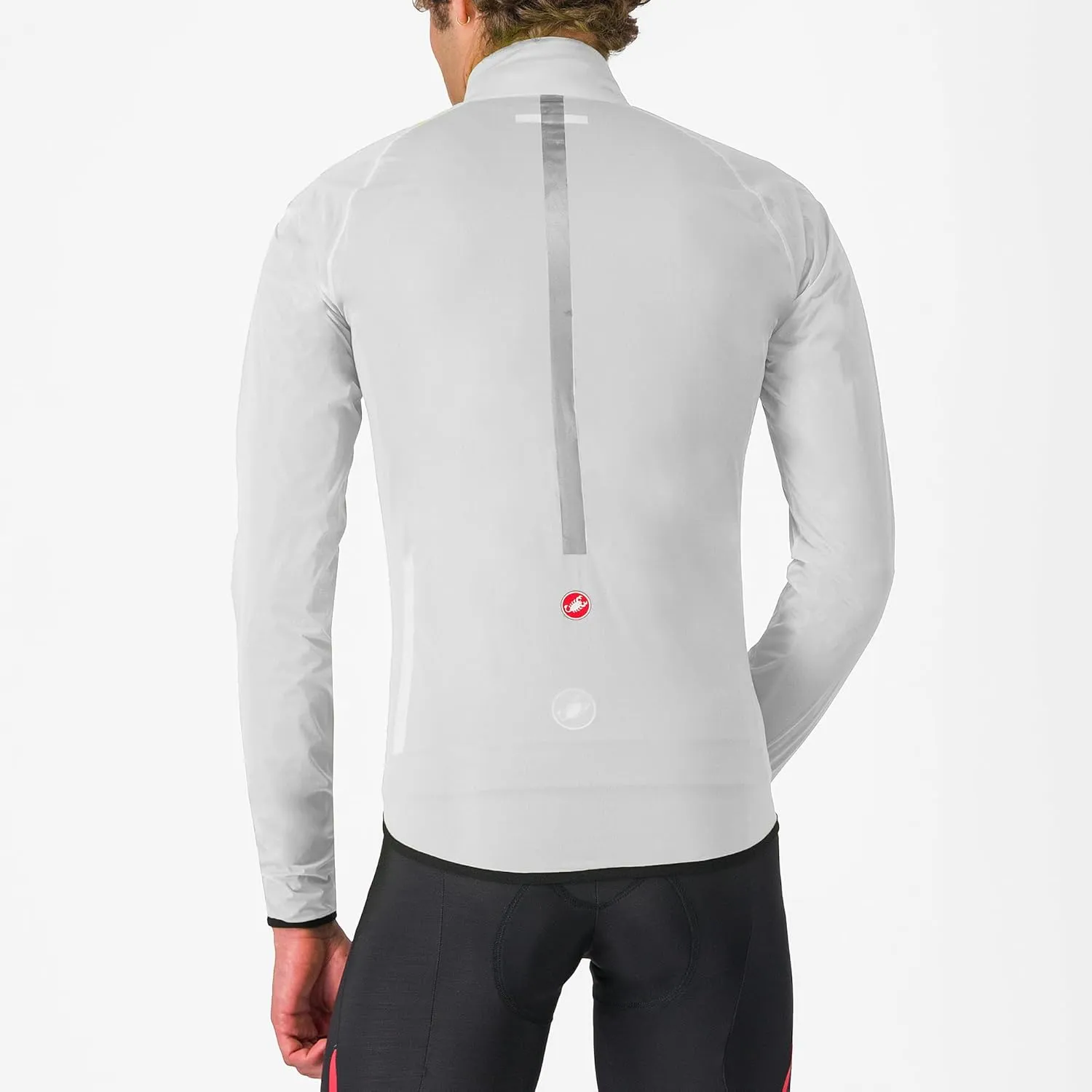 CASTELLI Men’s Squall Shell Jacket, Full Waterproof, Windproof Lightweight Reflective Jacket for Road Cycling & Gravel Biking