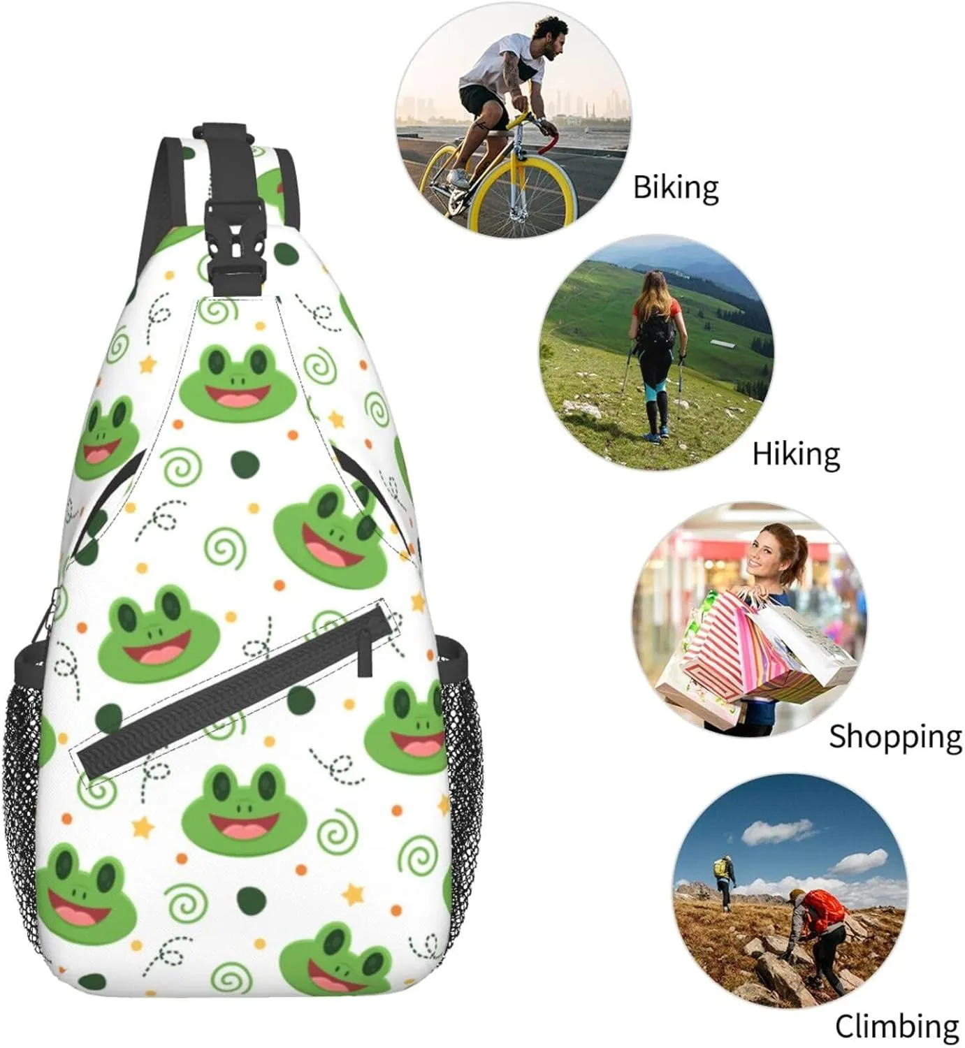 Casual Sling Bag for Women Men Travel Crossbody Sling Backpack Small Chest Shoulder Bag Gym Sports Hiking Daypack