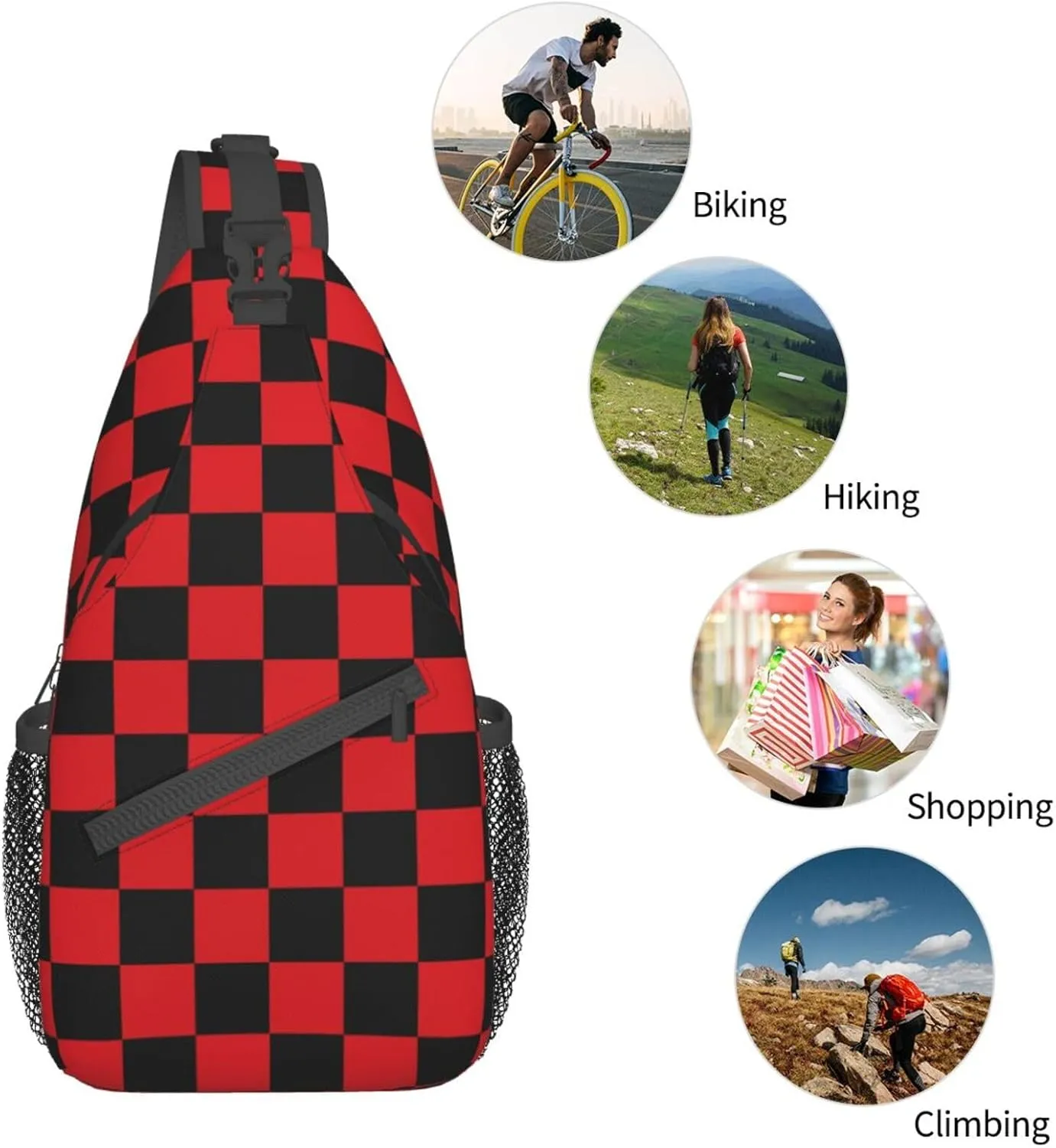 Casual Sling Bag for Women Men Travel Crossbody Sling Backpack Small Chest Shoulder Bag Gym Sports Hiking Daypack