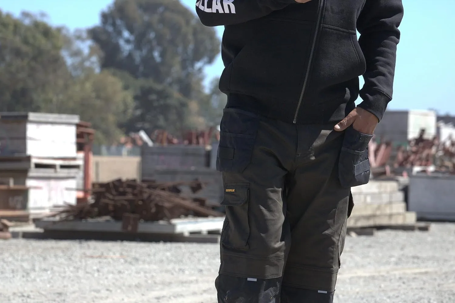 Caterpillar H2O Defender Water Resistant Work Pants for Men with Reinforced Knees, Bellowed Cargo Pocket and Tool Bags