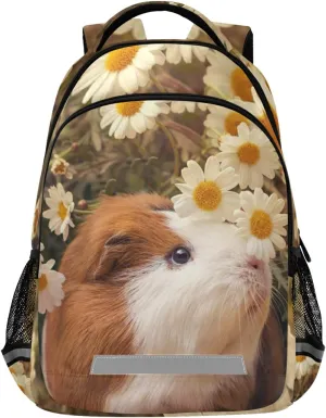 CBBYY Children's School Bags, Guinea Pig School Backpacks, School Bags for Boys and Girls with Reflective Strips