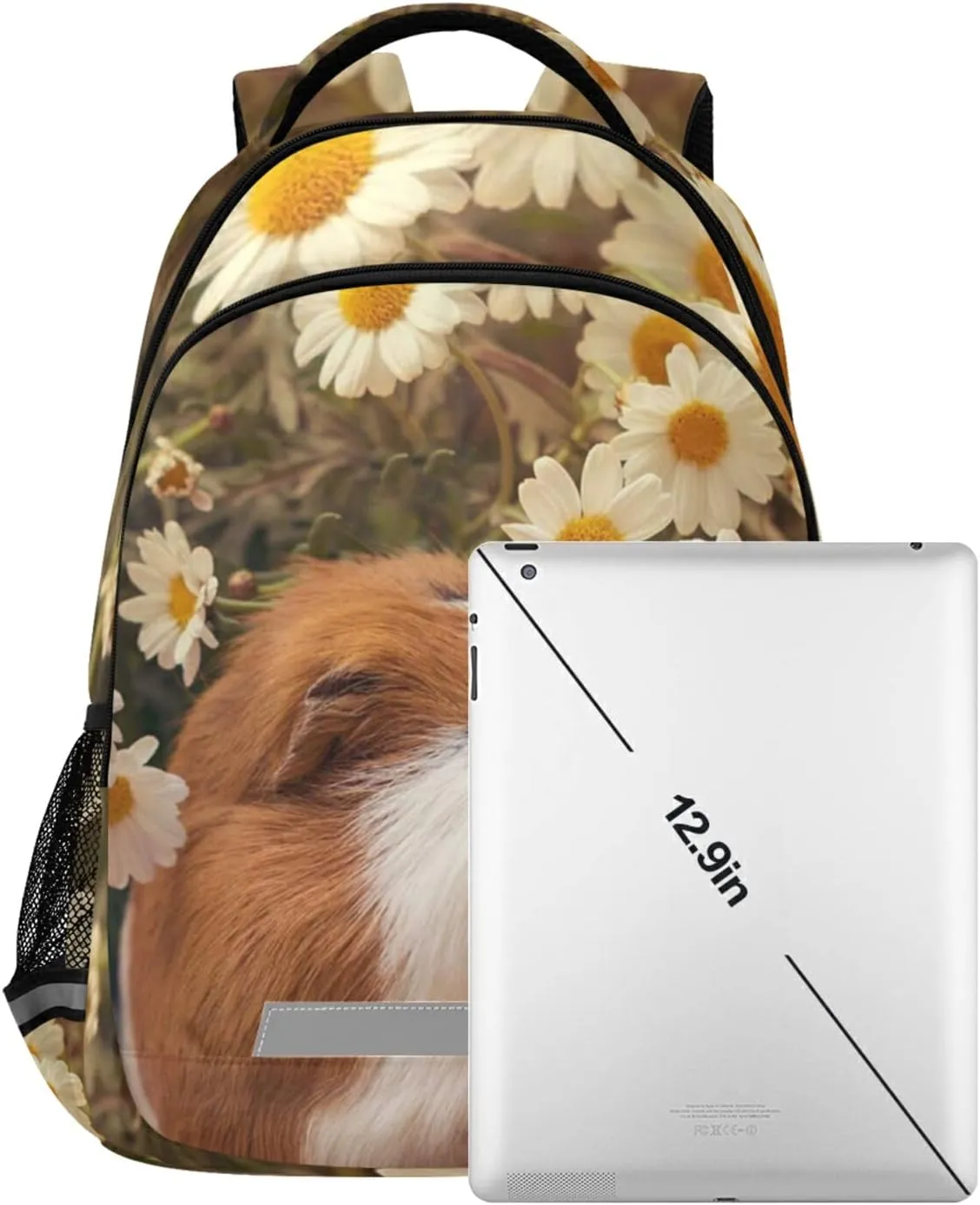 CBBYY Children's School Bags, Guinea Pig School Backpacks, School Bags for Boys and Girls with Reflective Strips