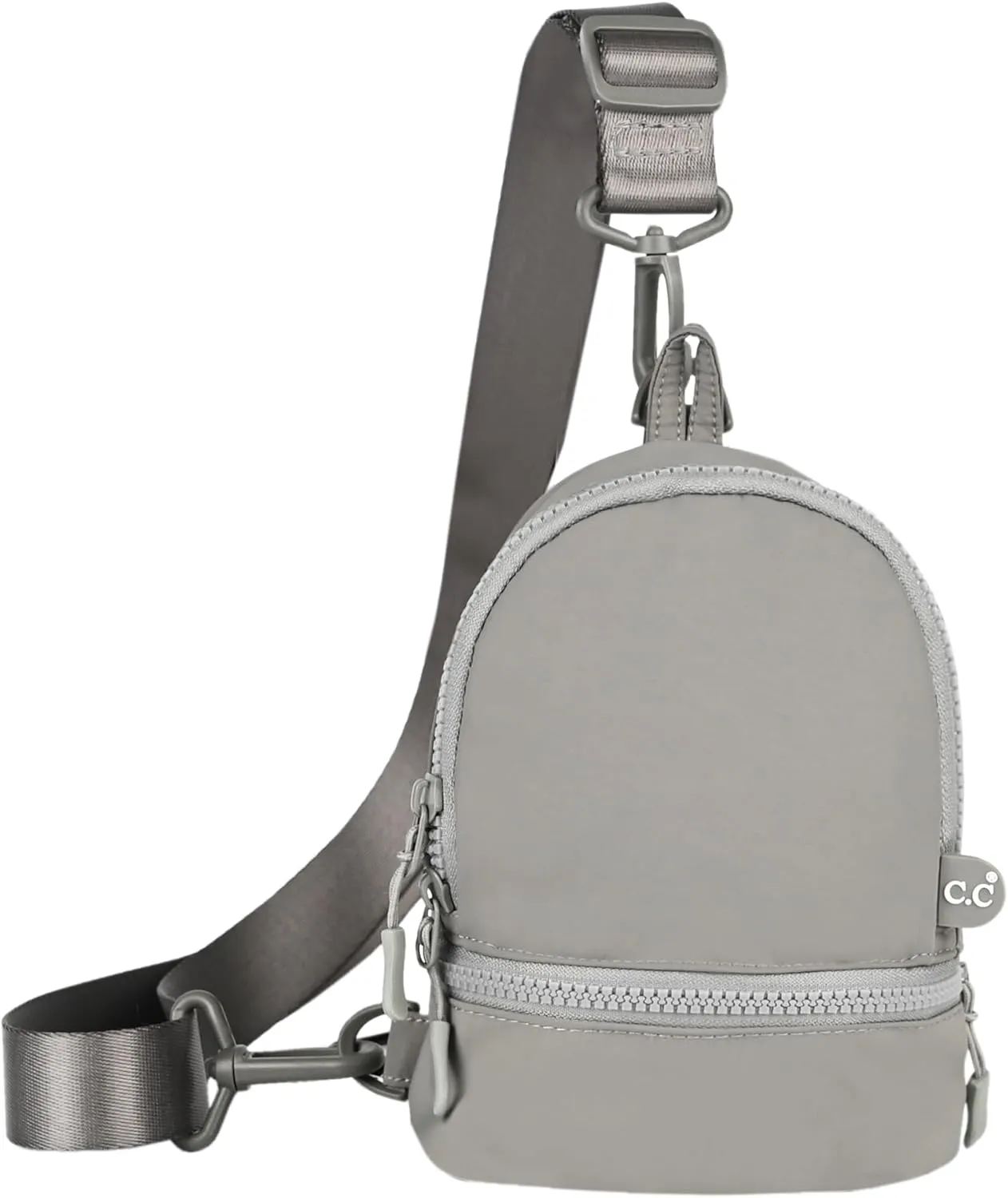 C.C Belt Bag for Women Sling Bag Crossbody Bags with Adjustable Strap for Women (Backpack - Grey)