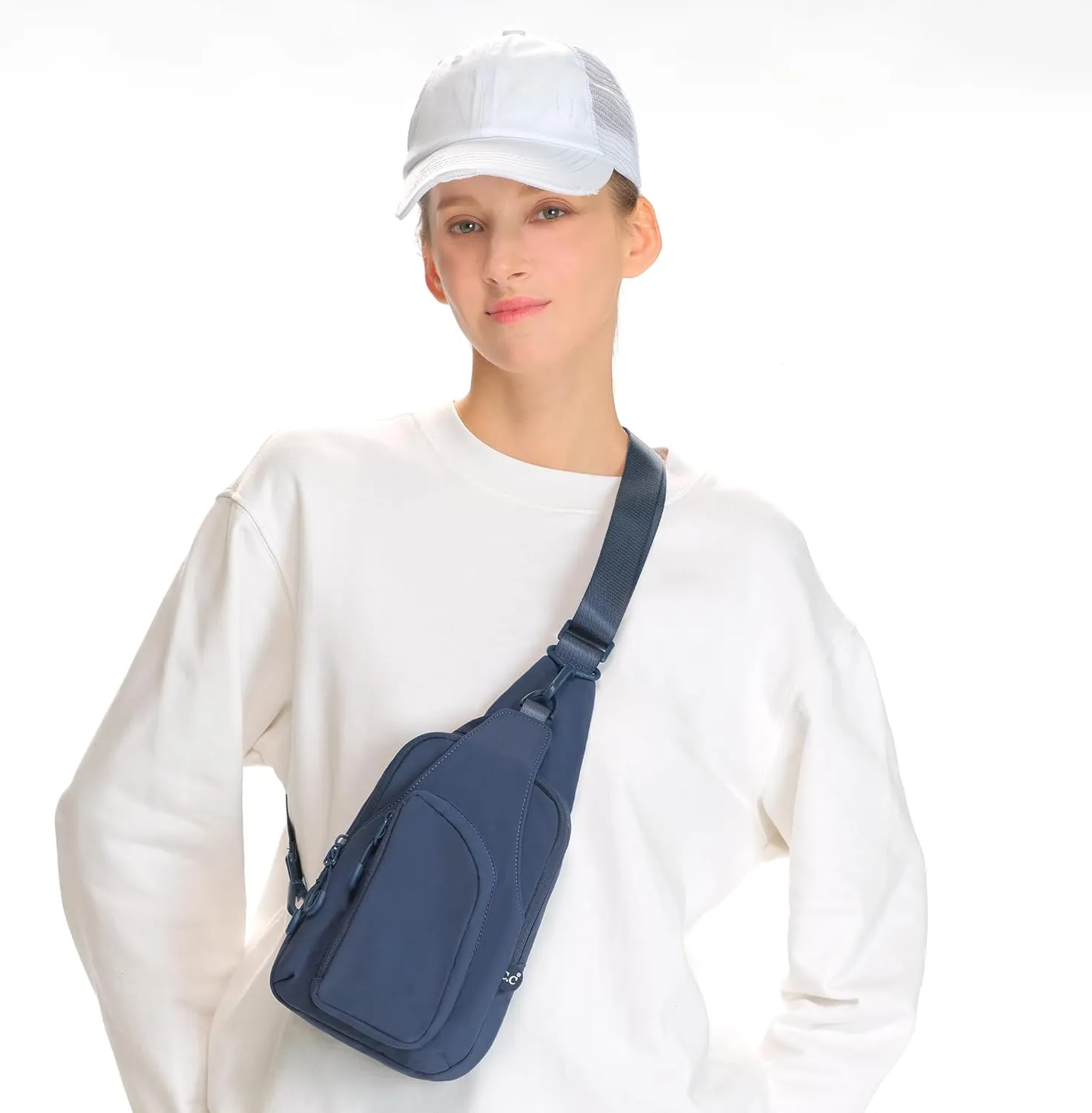 C.C Belt Bag for Women Sling Bag Crossbody Bags with Adjustable Strap for Women (Crossbody - Navy)