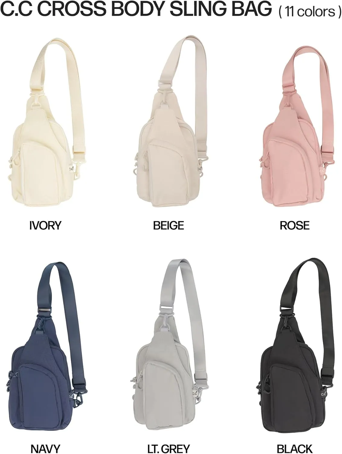C.C Belt Bag for Women Sling Bag Crossbody Bags with Adjustable Strap for Women (Crossbody - Navy)