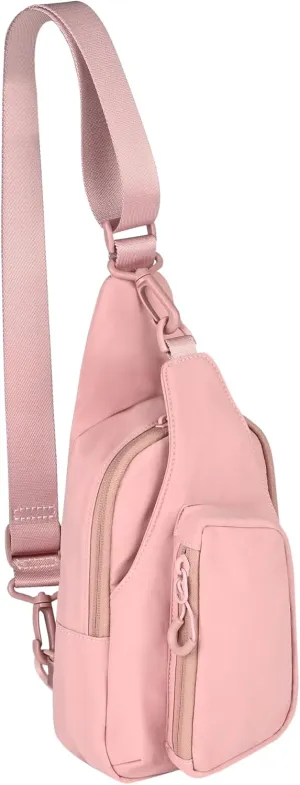 C.C Belt Bag for Women Sling Bag Crossbody Bags with Adjustable Strap for Women (Crossbody - Rose)