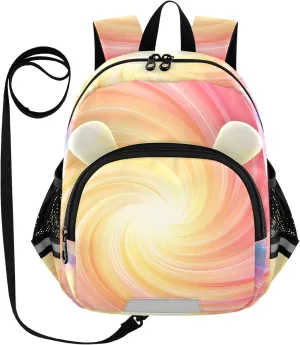 CEBUGI Toddler Backpack for Boys Girls Preschool Kindergarten Backpack Color Swirl Travel Bag for 4-6