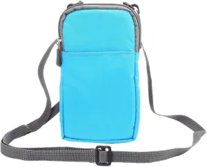 Cell Phone Belt Clip Bag Men, Cell Phone Shoulder Holster, 6.0" Outdoor Travel Vertical Phone Holster Waist Pouch Cellphone Shoulder Messenger Bag Zipper Wallet Phone Holder with Belt Loop Carabiner
