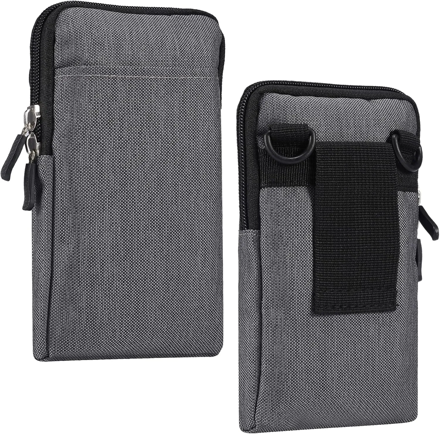 Cell Phone Belt Holster Men, Mobile Phone Shoulder Crossbody Bag vertical, Waterproof Outdoor Sport Mini Cell Phone Pouch with Belt Loop Nylon SmartPhone Waist Pocket Universal Flip Cellphone Sheath