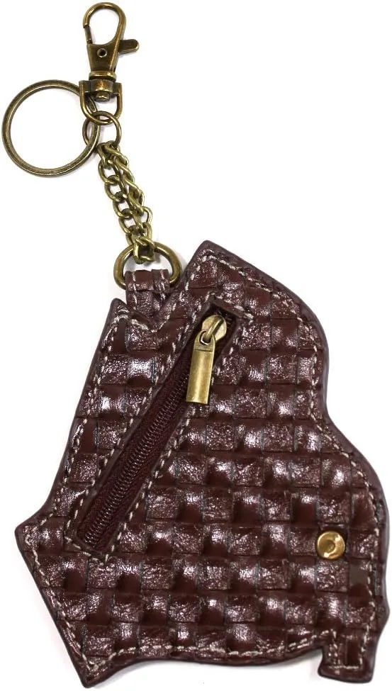 CHALA Canvas Cotton Cross-body Tote Bags with Grand Piano Key Fob/Coin Purse -6 Colors