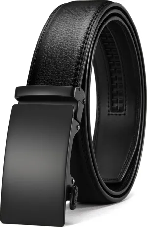 CHAOREN Mens Belt - Mens Ratchet Belt Leather 1 3/8" for Dress Pant - Micro Adjustable Belt Fit Everywhere