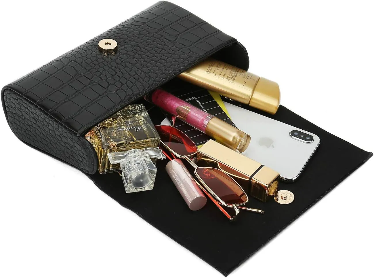 CHARMING TAILOR Small Crocodile Print Clutch Bag PU Alligator Handbag Women’s Clutch Purse